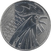 10 Euros Rooster; 1st type reverse image