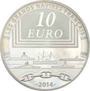 10 Euros Le Redoutable, France, 2014 reverse image