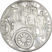 10 Euros Taxis de la Marne, France, 2014 reverse image