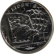 10 Euros – Astérix and Liberty La Serpe d’Or, France, 2015 reverse image