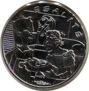 10 Euros – Astérix and Equality Astérix et Cléopâtre, France, 2015 reverse image
