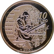 10 Euros - Tristan and Yseult "Beroul", France, 2015 reverse image