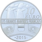 10 Euros Gironde, France, 2015 reverse image