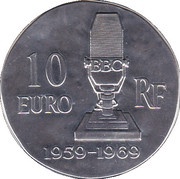 10 Euros Charles de Gaulle obverse image