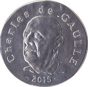 10 Euros Charles de Gaulle, France, 2015 reverse image