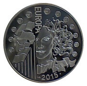 10 Euros Europa 2015 - 70 years of peace in Europe, France, 2015 reverse image