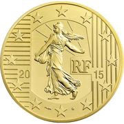 10 Euros Franc à Cheval, gold obverse image
