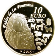 10 Euros Year of the Goat, France, 2015 reverse image