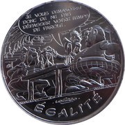 10 Euros – Astérix and Equality Le cadeau de César, France, 2015 reverse image