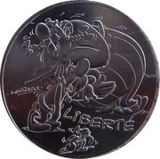 10 Euros – Astérix and Liberty Le cadeau de César, France, 2015 reverse image