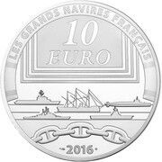 10 Euros Le Charles de Gaulle, France, 2016 reverse image