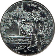 10 Euros - Le Petit Prince Joue à la pétanque, France, 2016 reverse image