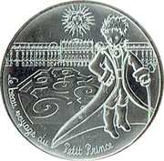 10 Euros - Le Petit Prince Visite Versailles, France, 2016 reverse image