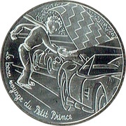10 Euros - Le Petit Prince Aux courses de voitures, France, 2016 reverse image