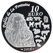 10 Euros Année du singe, France, 2016 reverse image