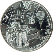 10 Euros - Le Petit Prince En montgolfière, France, 2016 reverse image