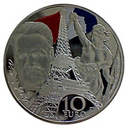 10 Euros Époque romantique et moderne, France, 2017 reverse image