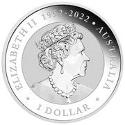 1 Dollar In the name of Elizabeth II; 6th Portrait - Wombat - Silver Bullion Coin obverse image