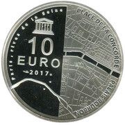 10 Euros Assemblée Nationale et Place de la Concorde, France, 2017 reverse image