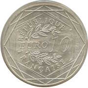 10 Euros - Jean-Paul Gaultier L'Auvergne volcanique obverse image