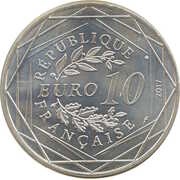 10 Euros - Jean-Paul Gaultier La Bourgogne millésimée obverse image