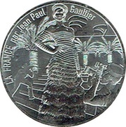 10 Euros - Jean-Paul Gaultier La Côte d'Azur légendaire, France, 2017 reverse image