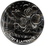 10 Euros - Mickey Compte à revours, France, 2018 reverse image