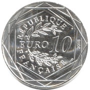 10 Euros - Mickey Fugue à la cathédrale obverse image