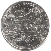 10 Euros - Mickey Soleil ardent, France, 2018 reverse image