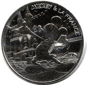 10 Euros - Mickey On the bridge of Avignon, France, 2018 reverse image