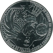 10 Euros France Fifa world champions, France, 2018 reverse image