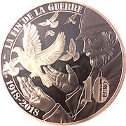 10 Euros Peace - The end of the War, France, 2018 reverse image