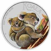 1 Dollar In the name of Elizabeth II; 6th Portrait - Koala - Bullion Coin, Australia, 2023 reverse image