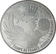 10 Euros France, World Champions, silver proof, France, 2018 reverse image