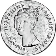 10 Euros Joséphine de Beauharnais, France, 2018 reverse image