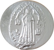 10 Euros - Coin of History Aliénor D'Aquitaine, France, 2019 reverse image