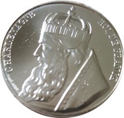 10 Euros - Coin of History Charlemagne, France, 2019 reverse image