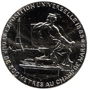 10 Euros - Coin of History Eiffel Tower, France, 2019 reverse image