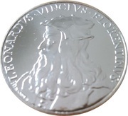 10 Euros - Coin of History Léonard de Vinci, France, 2019 reverse image