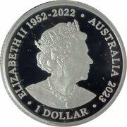 1 Dollar In the name of Elizabeth II; 6th Portrait - The Big Banana - Silver Proof obverse image