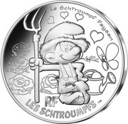 10 Euros The Smurf paysan, France, 2020 reverse image