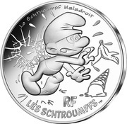 10 Euros Schtroumpf maladroit, France, 2020 reverse image