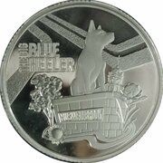 1 Dollar In the name of Elizabeth II; 6th Portrait - The Big Blue Heeler - Silver Proof, Australia, 2023 reverse image