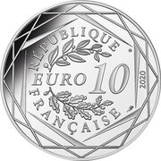 10 Euros The postman Smurf obverse image