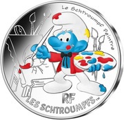 10 Euros Schtroumpf peintre, France, 2020 reverse image