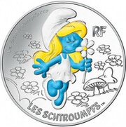 10 Euros Schtroumpfette, France, 2020 reverse image