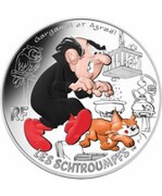 10 Euros Gargamel and Azrael, France, 2020 reverse image