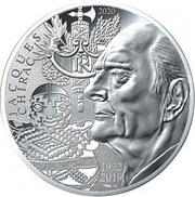 10 Euros Jacques Chirac, France, 2020 reverse image