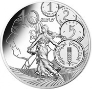 10 Euros The new Franc, France, 2020 reverse image