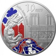 10 Euros Gothic architecture, France, 2020 reverse image